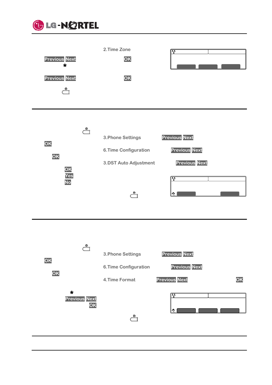 Dst auto adjustment, Time format, Date format | Ip8830 broadworks ip phone user guide | Mitel IP8830 User Manual | Page 23 / 32