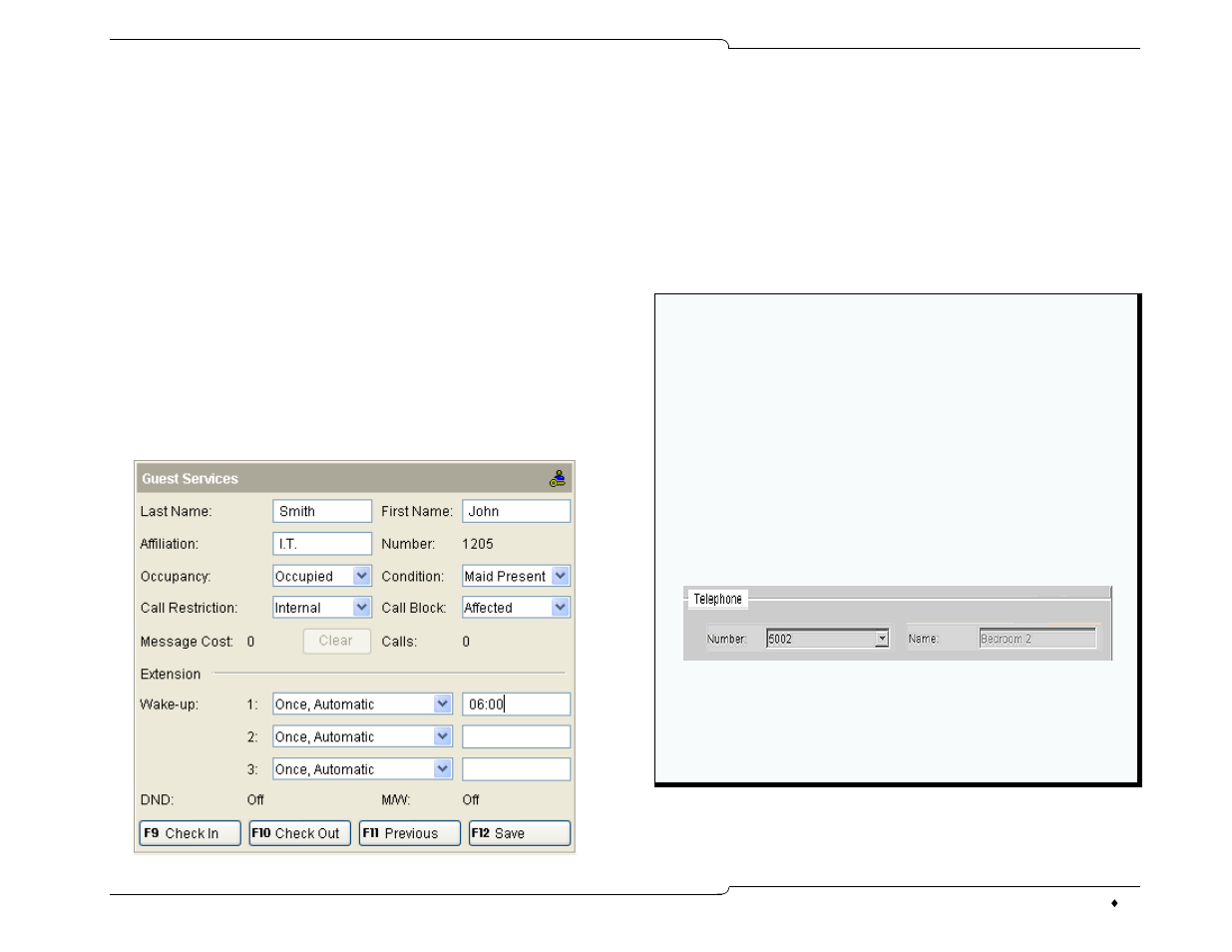 Displaying and changing room information | Mitel 5550 IP Console User Manual | Page 59 / 84