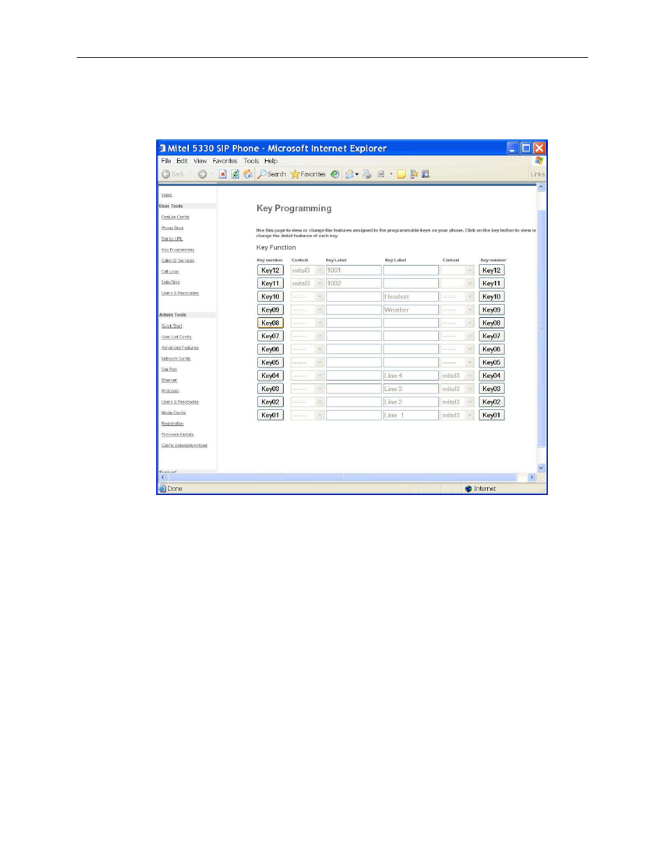 Mitel SIP USER AND ADMINISTRATOR GUIDE 5320 User Manual | Page 47 / 58