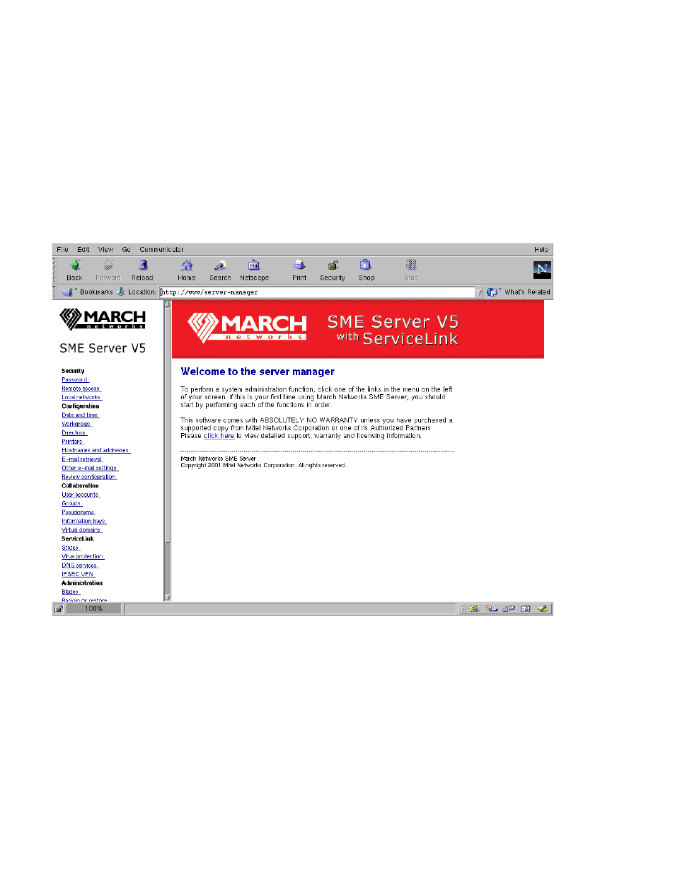 Mitel SME Server V5 with ServiceLink User Manual | Page 60 / 133