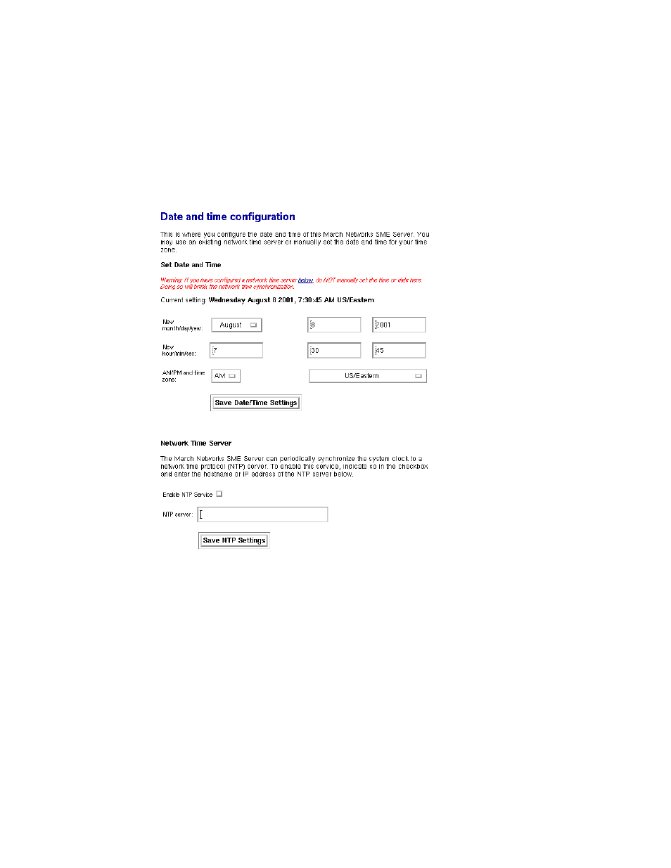 Chapter 11. configuration | Mitel SME Server V5 with ServiceLink User Manual | Page 68 / 133