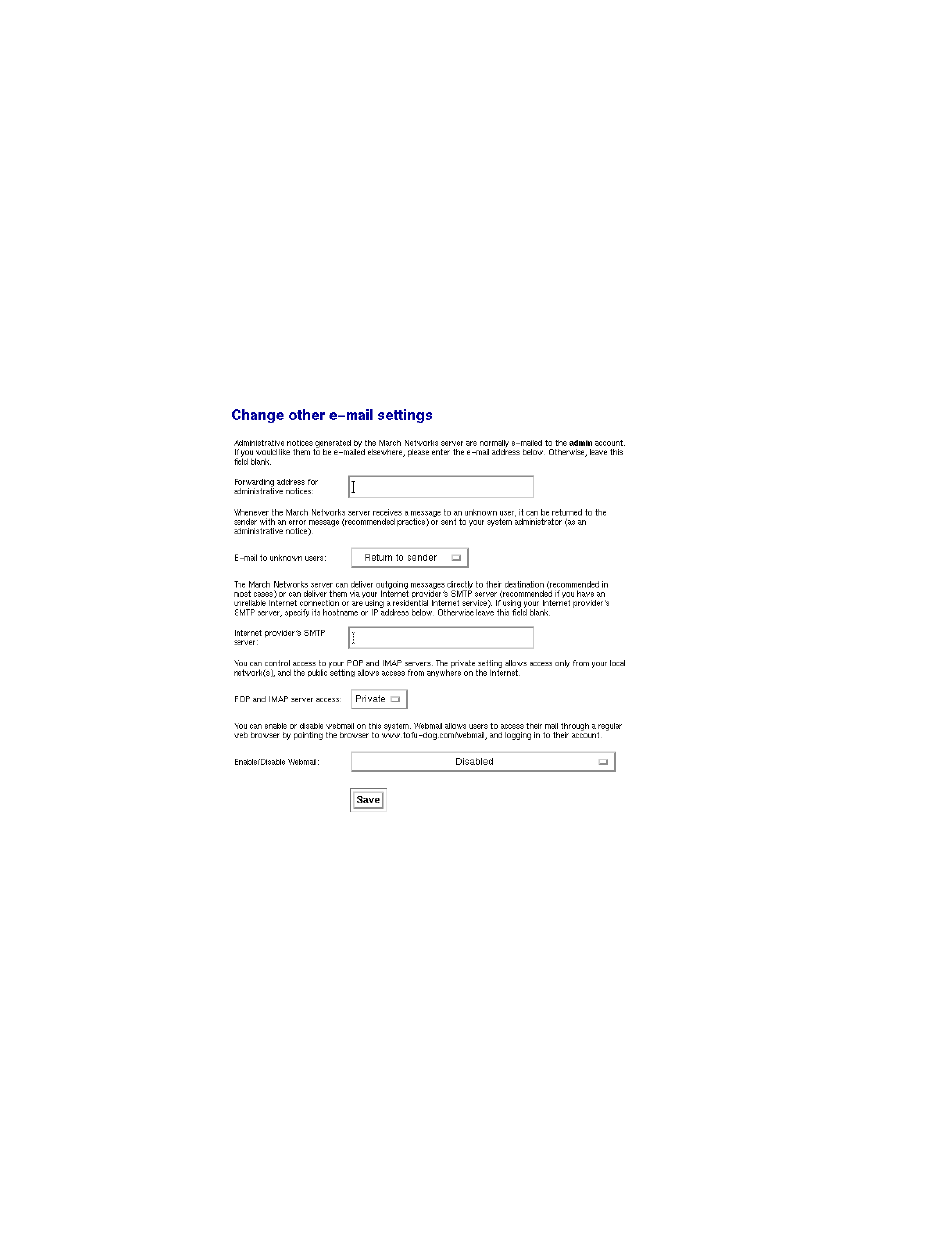 Other e-mail settings | Mitel SME Server V5 with ServiceLink User Manual | Page 77 / 133
