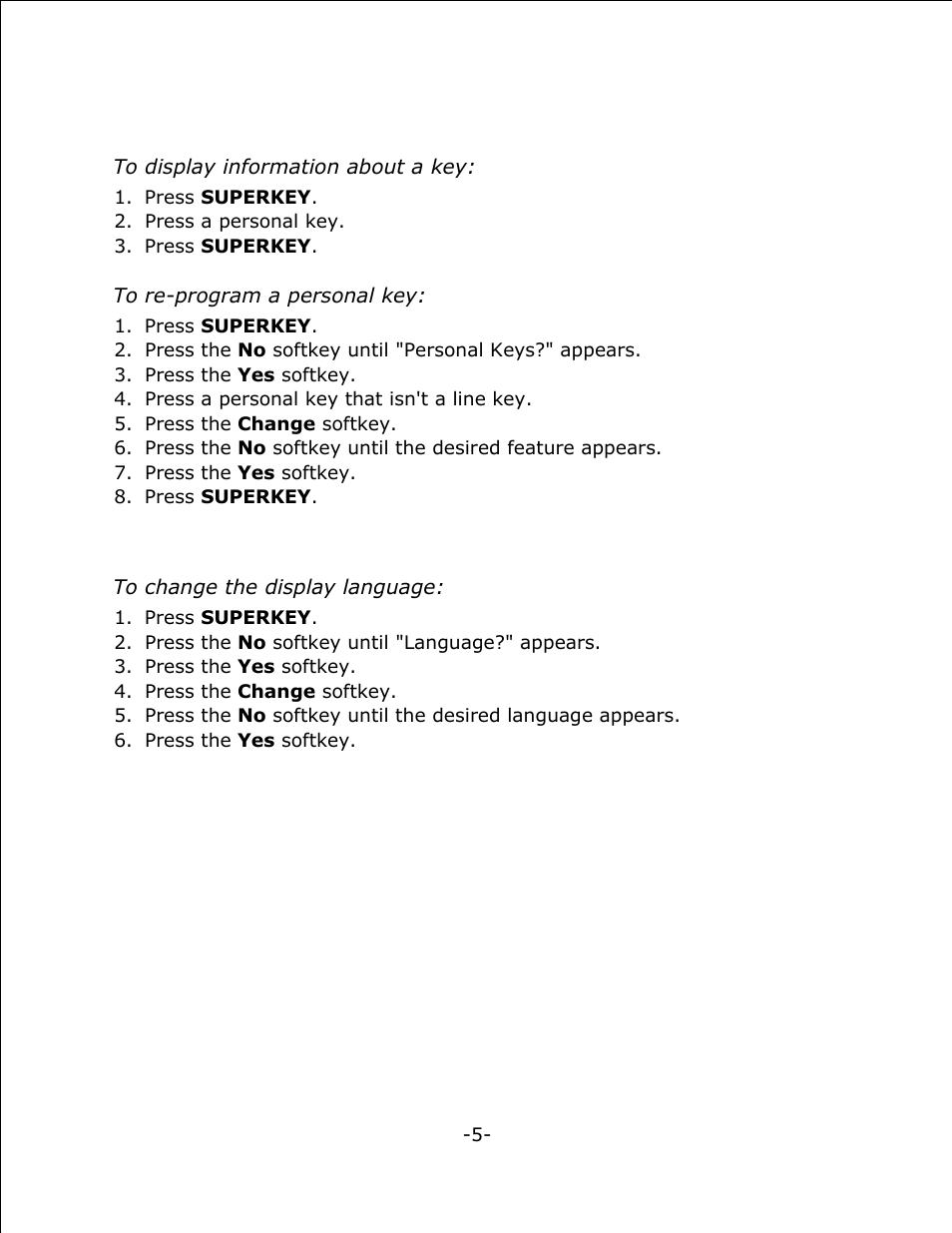 Mitel 4125 SX-200 User Manual | Page 10 / 44