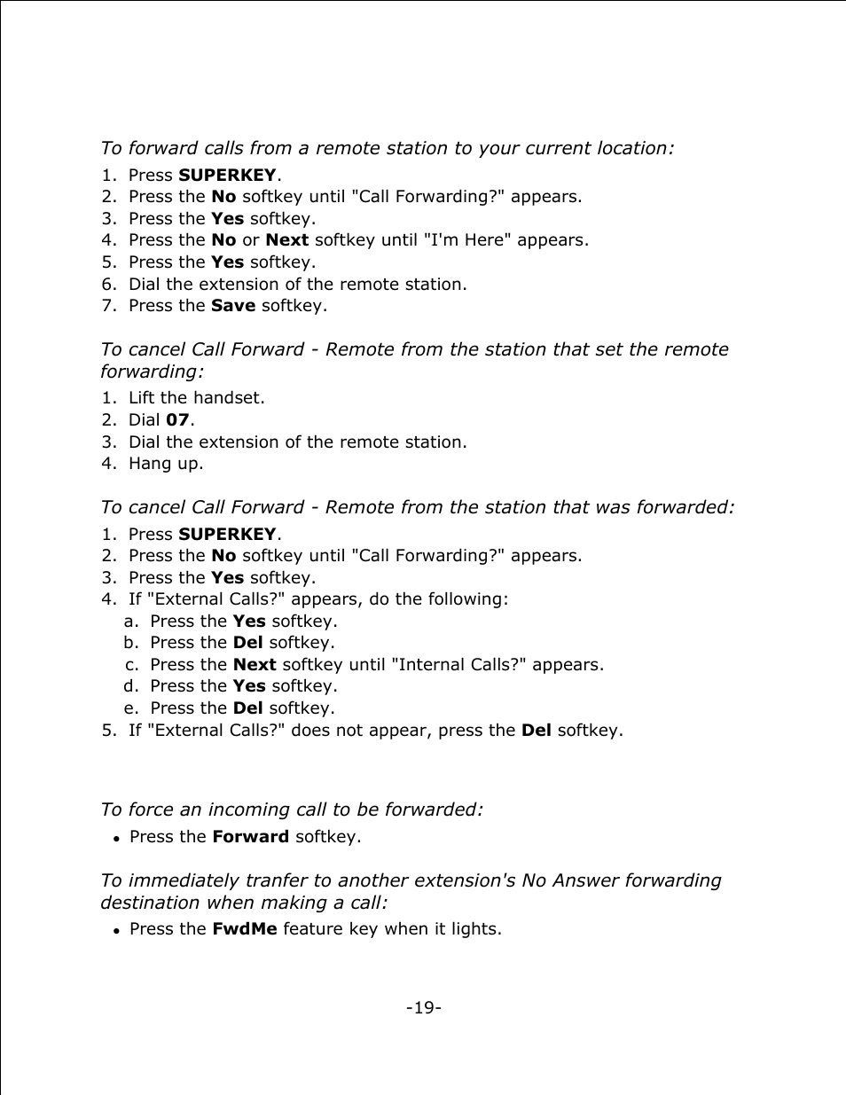 Mitel 4125 SX-200 User Manual | Page 24 / 44