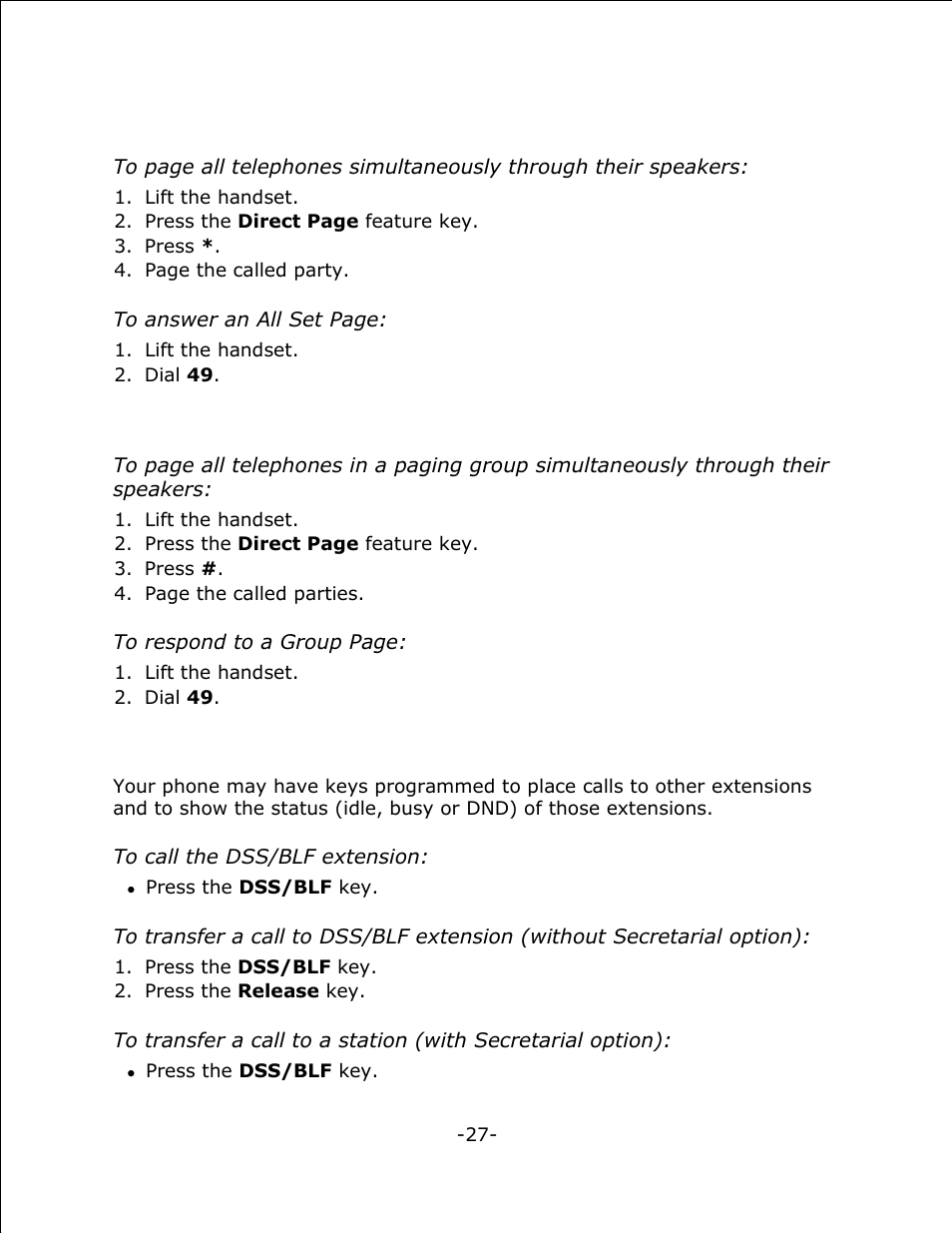 Mitel 4125 SX-200 User Manual | Page 32 / 44