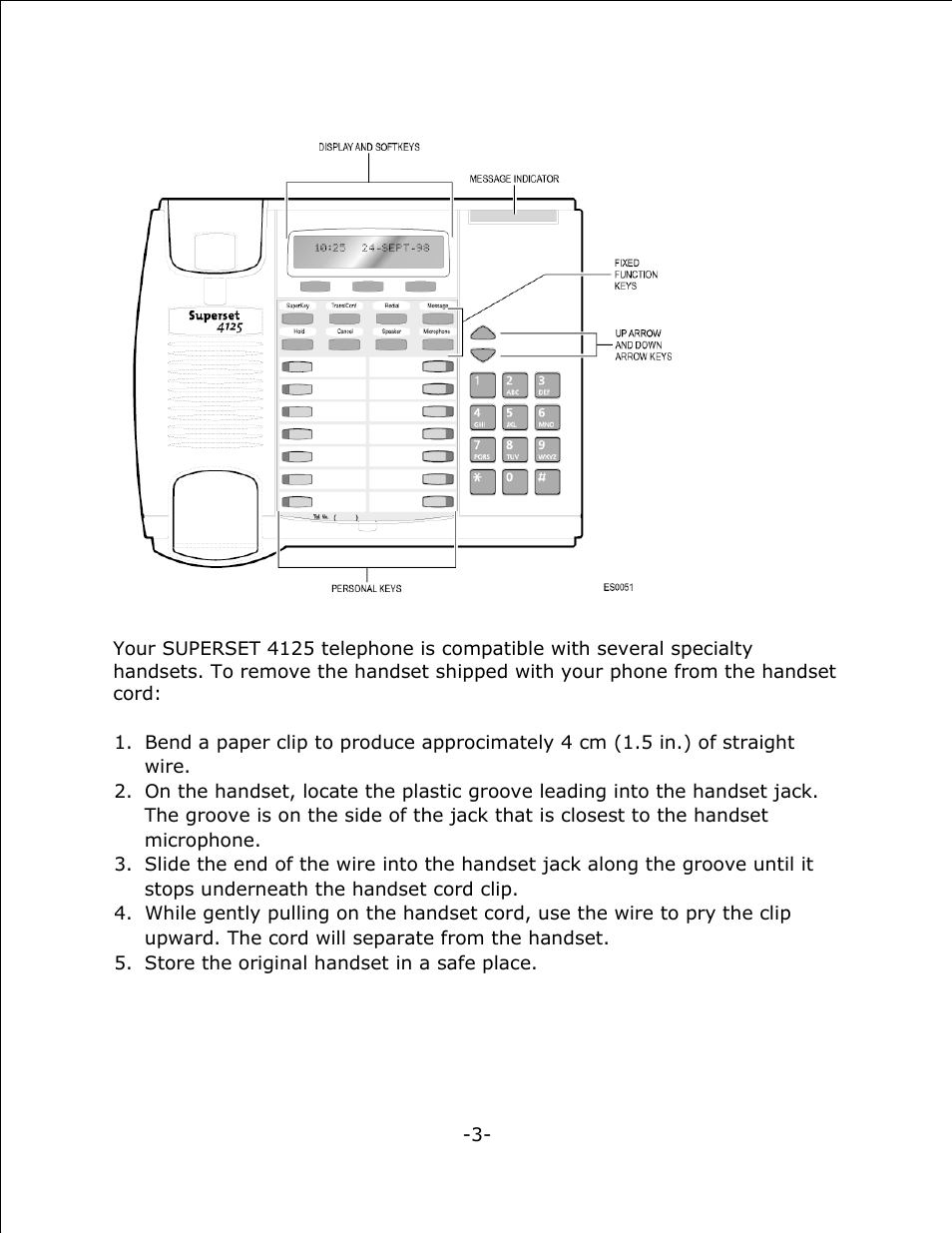 Mitel 4125 SX-200 User Manual | Page 8 / 44