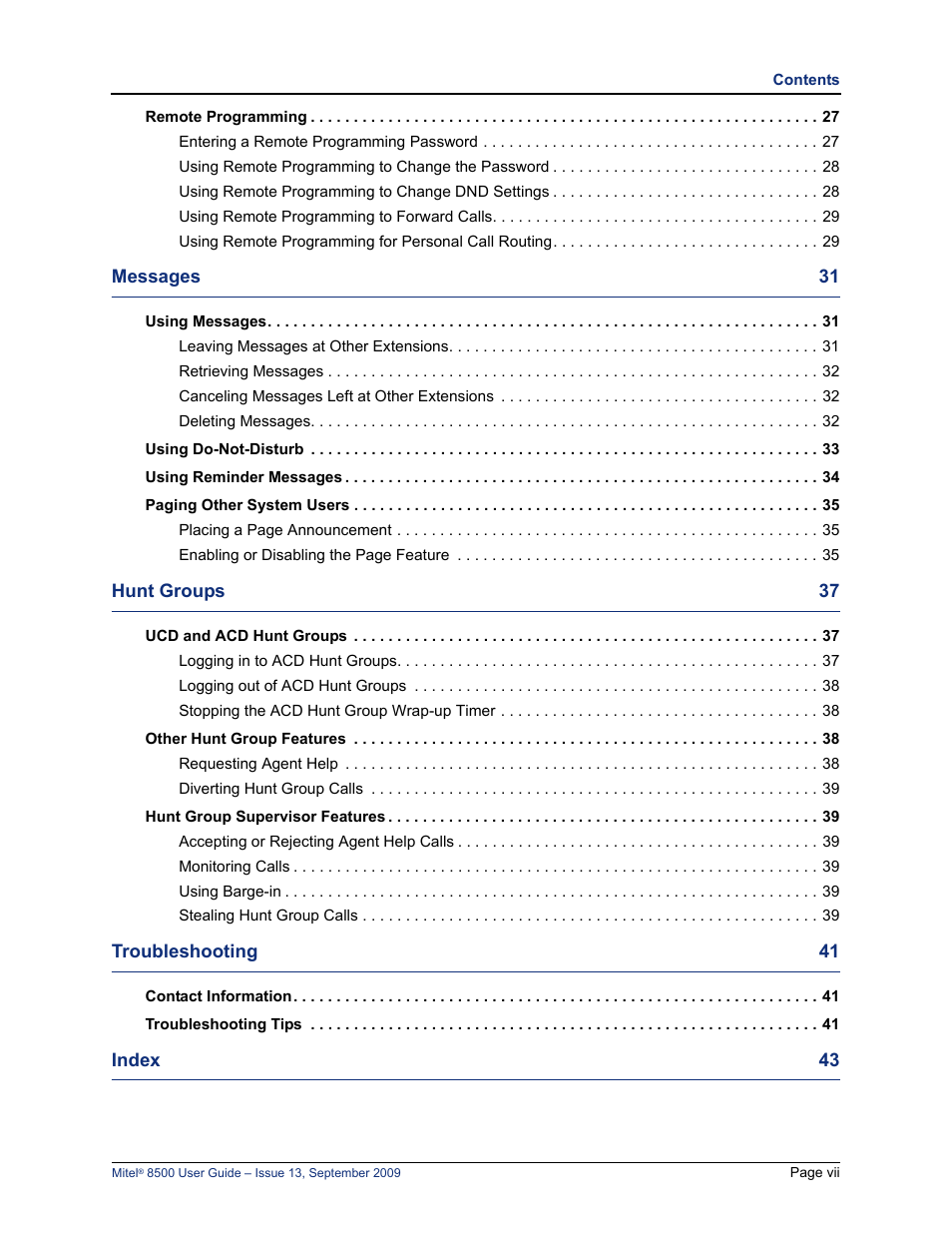 Mitel 8500 User Manual | Page 11 / 60