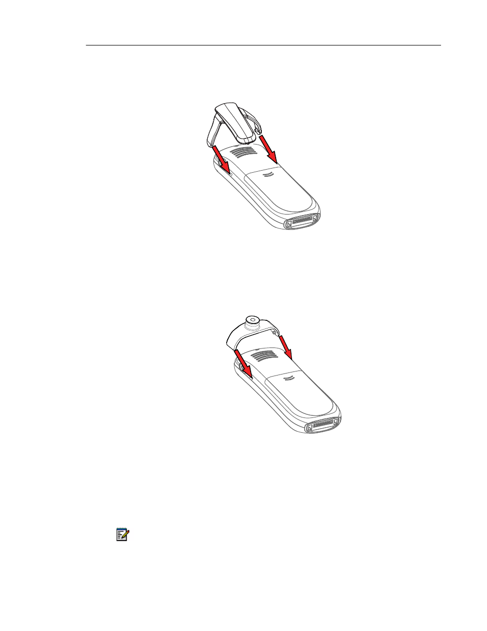 Attach the hinge-type clip, Attach the swivel-type clip, Easy replacement | Mitel 5603 User Manual | Page 55 / 60