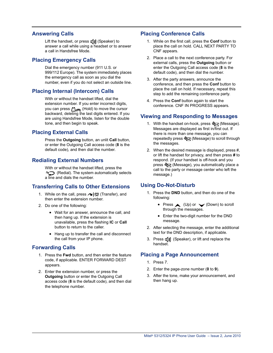 Mitel 5312 User Manual | Page 4 / 86