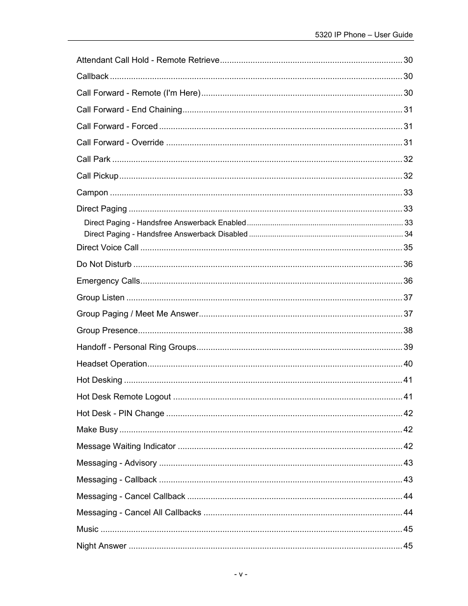 Mitel COMMUNICATION DIRECTOR 5320 User Manual | Page 5 / 58
