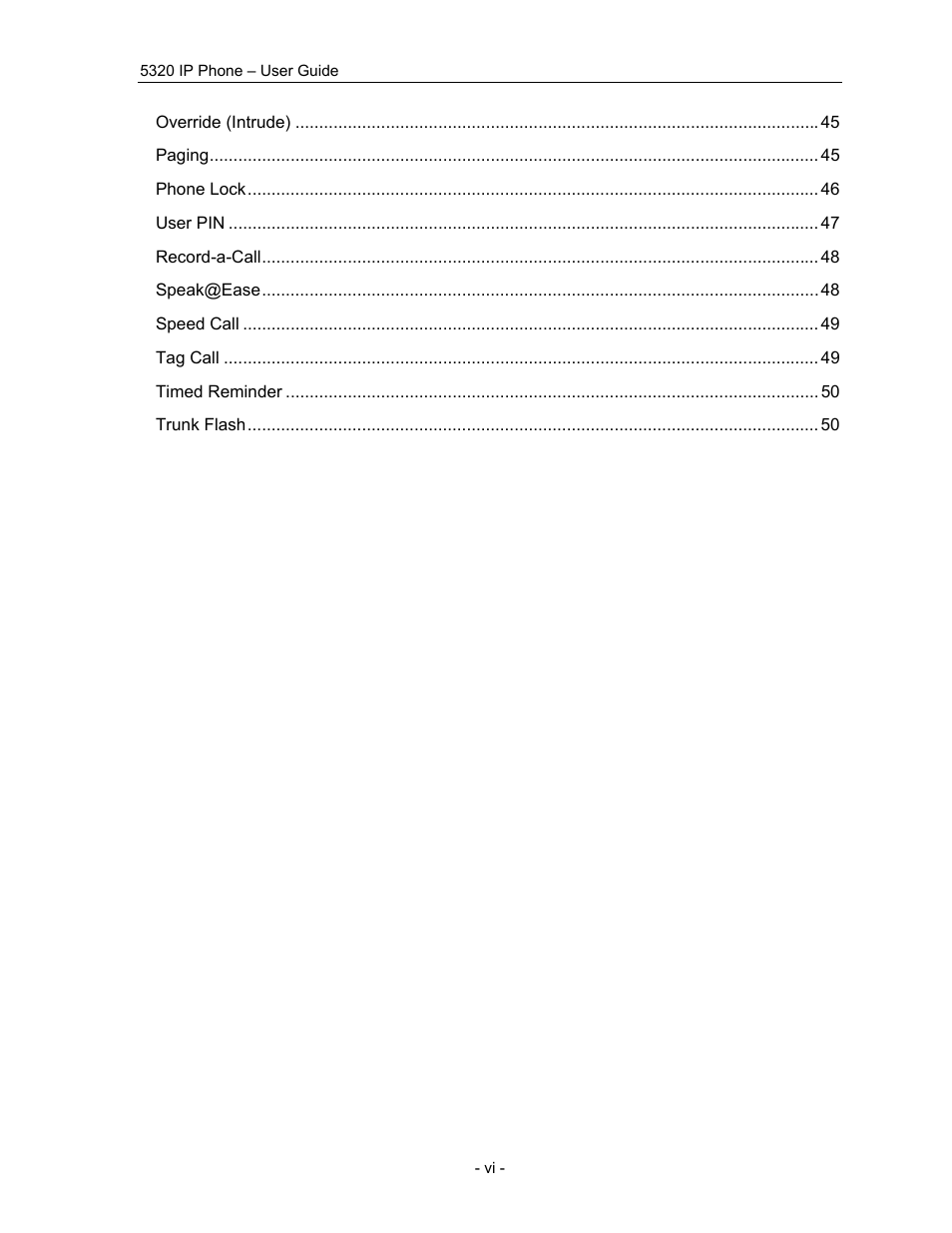 Mitel COMMUNICATION DIRECTOR 5320 User Manual | Page 6 / 58