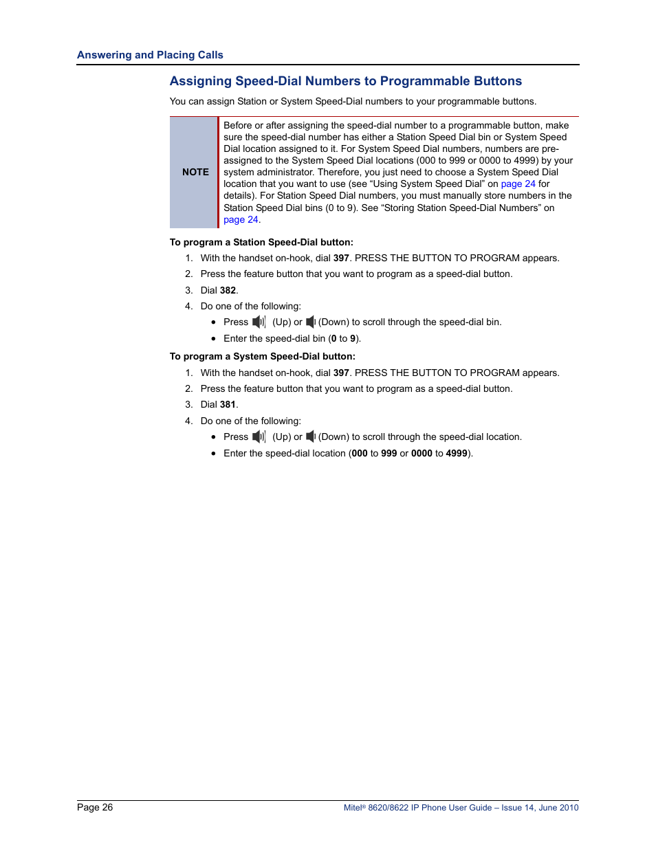 Mitel 8620 User Manual | Page 40 / 80
