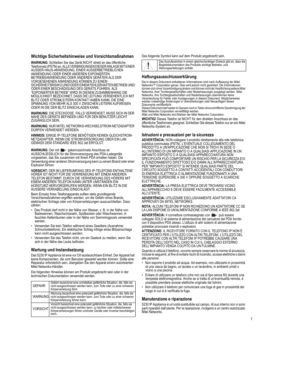 Mitel 5230 User Manual | Page 7 / 8
