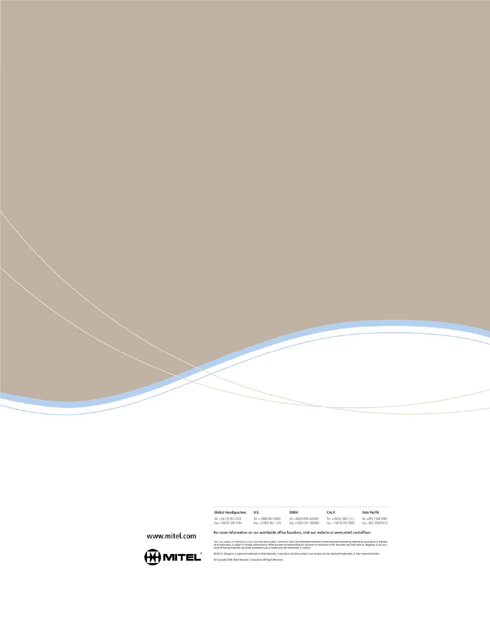 Mitel 5235 User Manual | Page 44 / 44