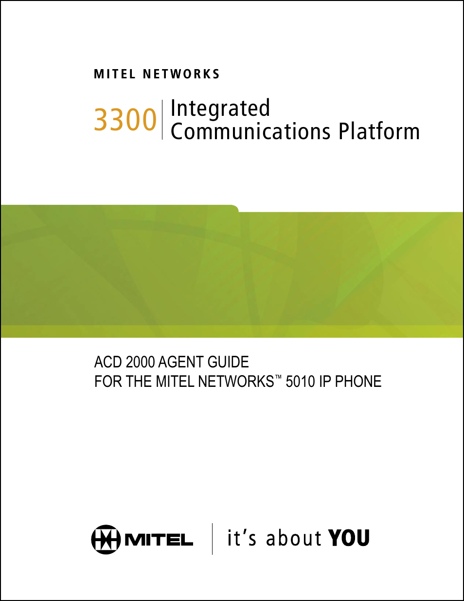 Mitel ACD 2000 User Manual | 27 pages