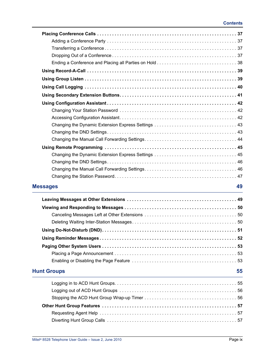 Mitel 8528 User Manual | Page 13 / 86