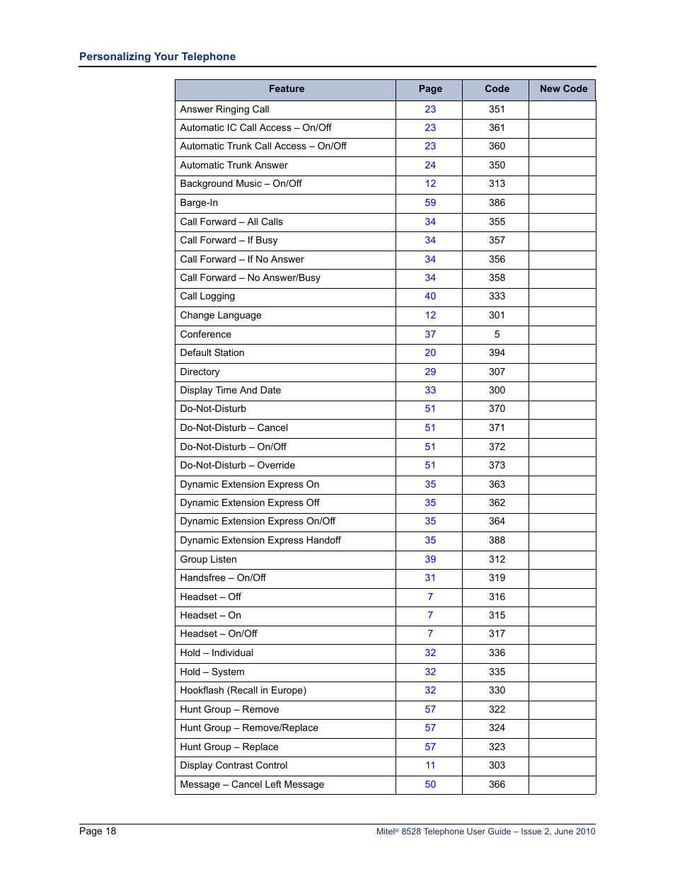 Mitel 8528 User Manual | Page 32 / 86