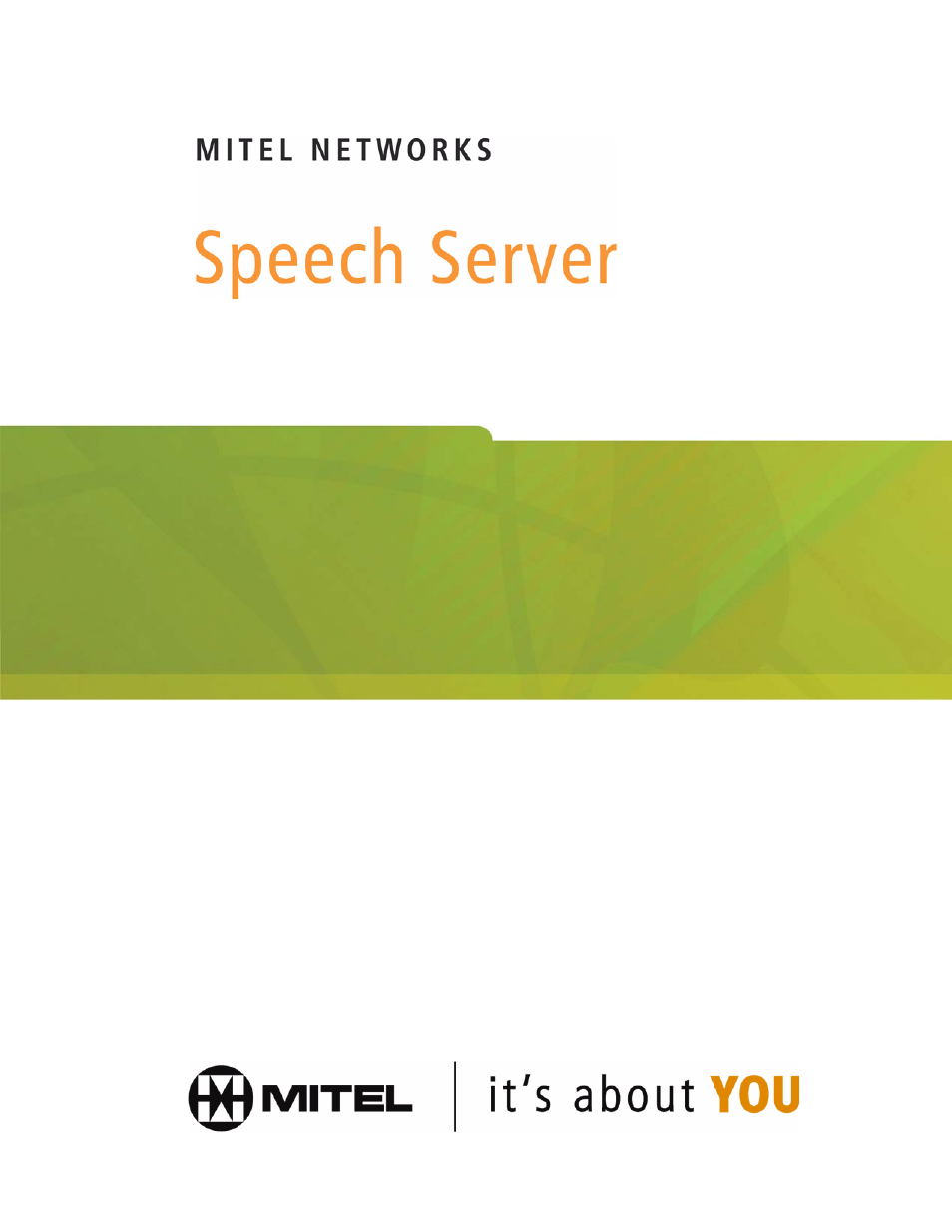 Mitel Speech Server User Manual | 58 pages