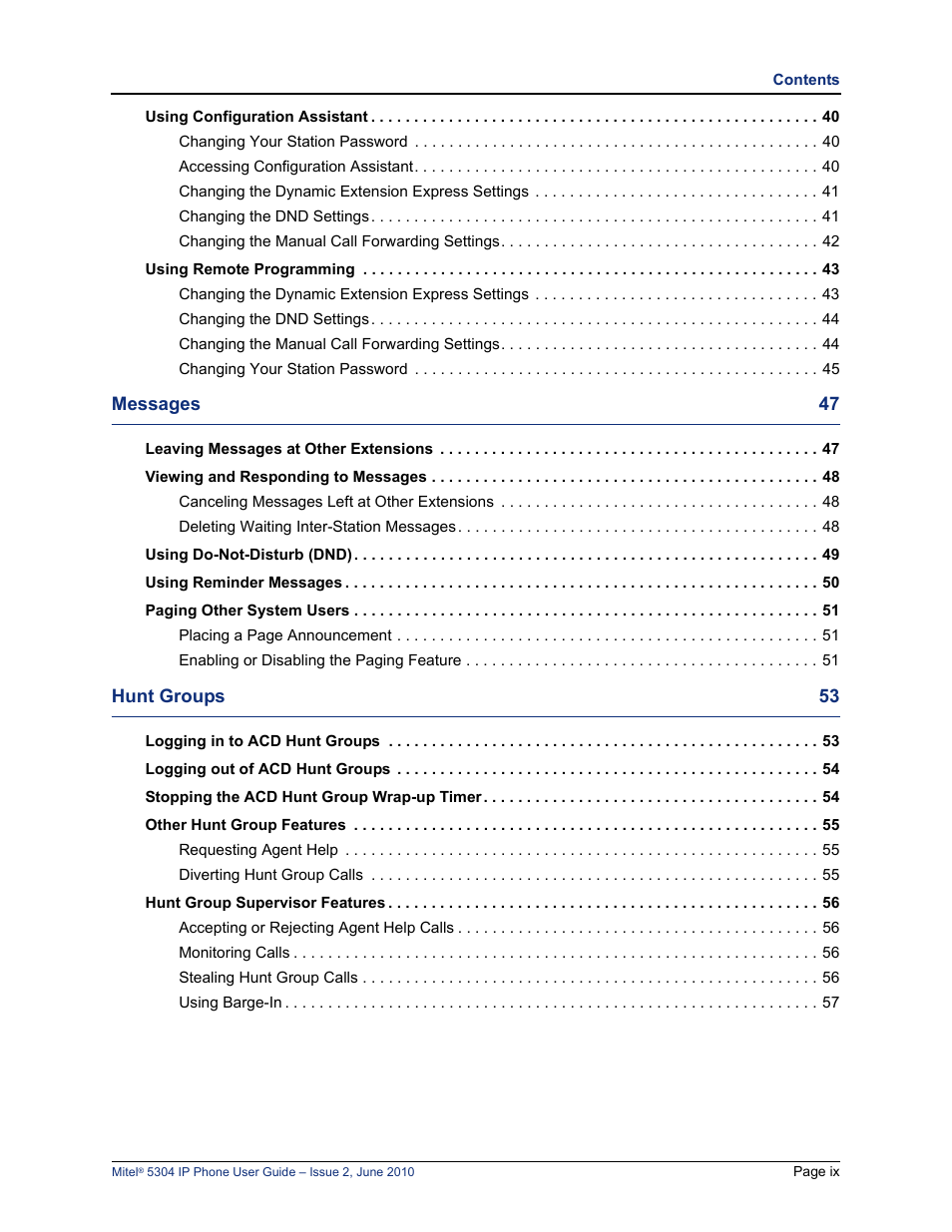Mitel 5304 User Manual | Page 13 / 84