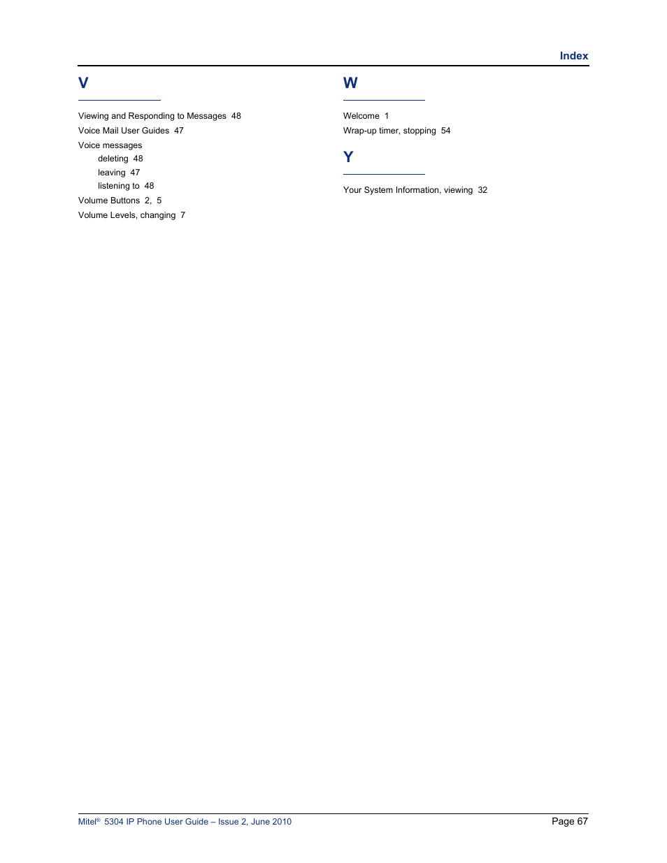 Mitel 5304 User Manual | Page 81 / 84