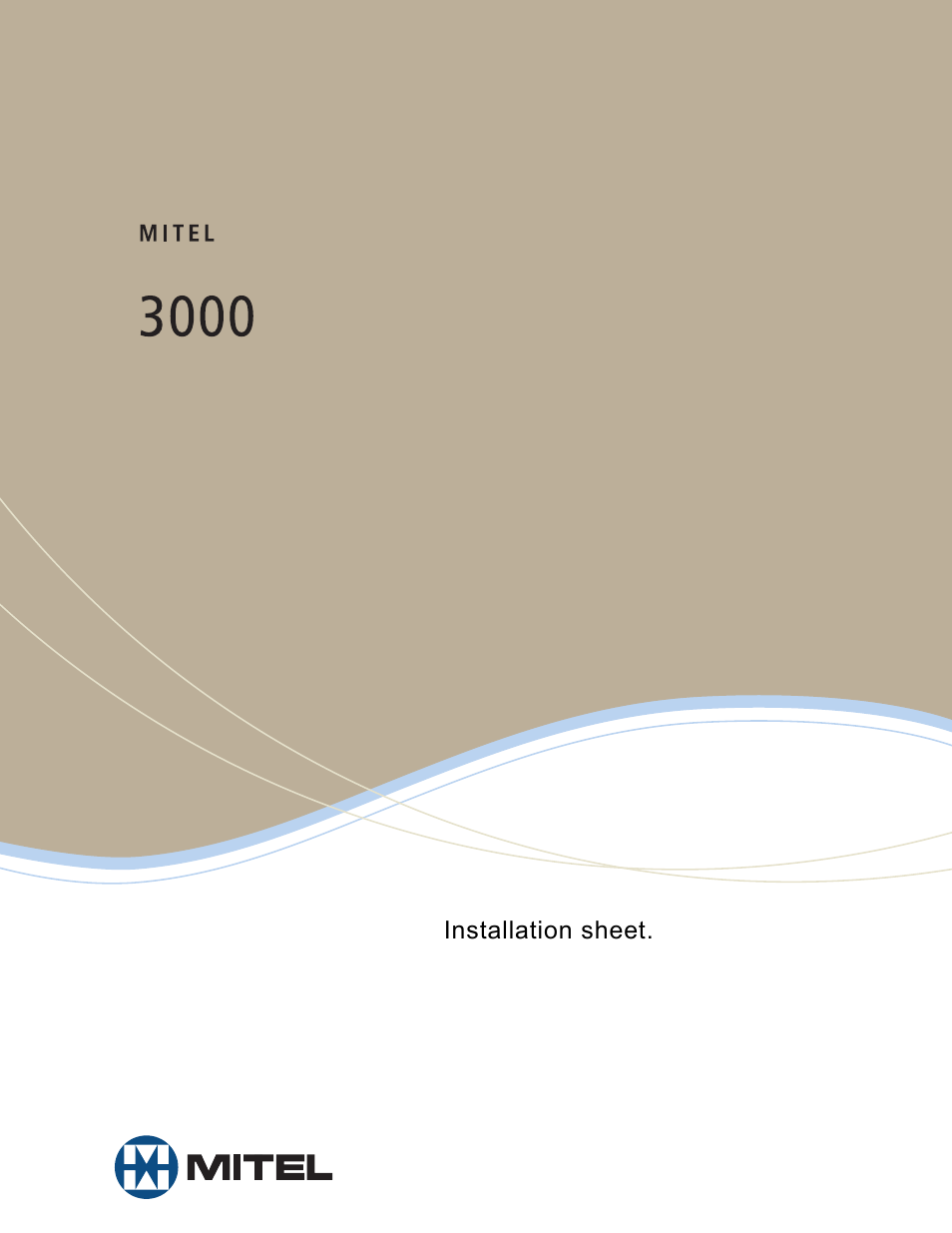 Mitel 3000 User Manual | 6 pages