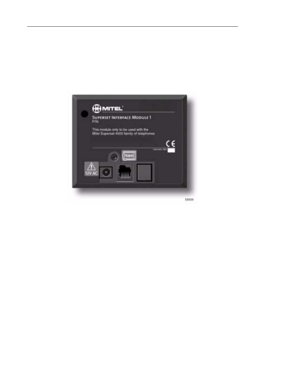 Interface modules, Superset interface module 1 | Mitel SX-2000 User Manual | Page 102 / 258