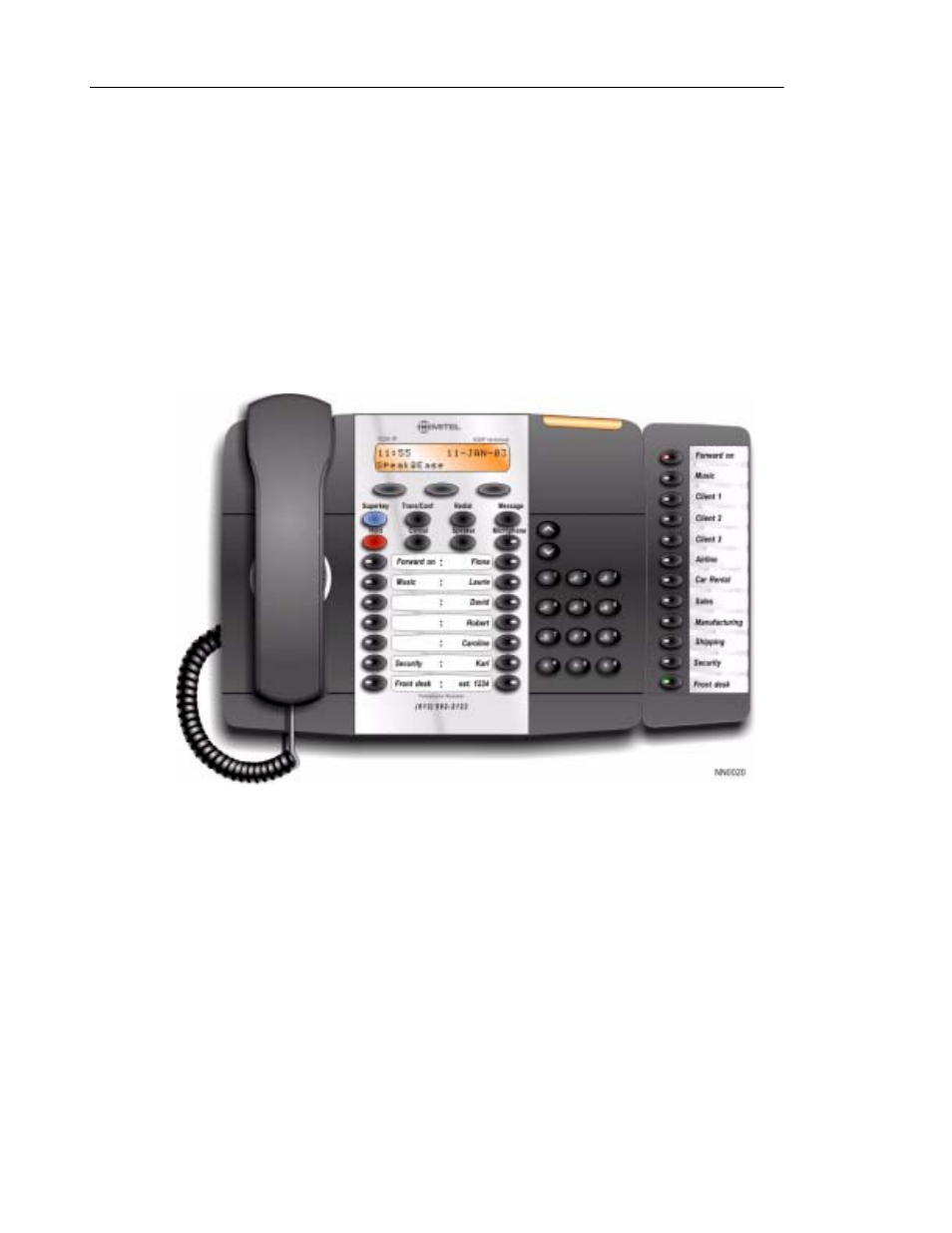 Programmable key modules, Mitel networks 5412 programmable key module | Mitel SX-2000 User Manual | Page 96 / 258
