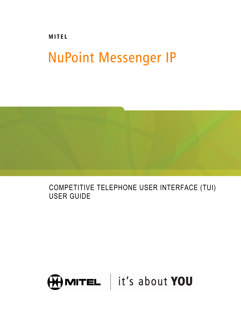 Mitel TUI User Manual | 14 pages