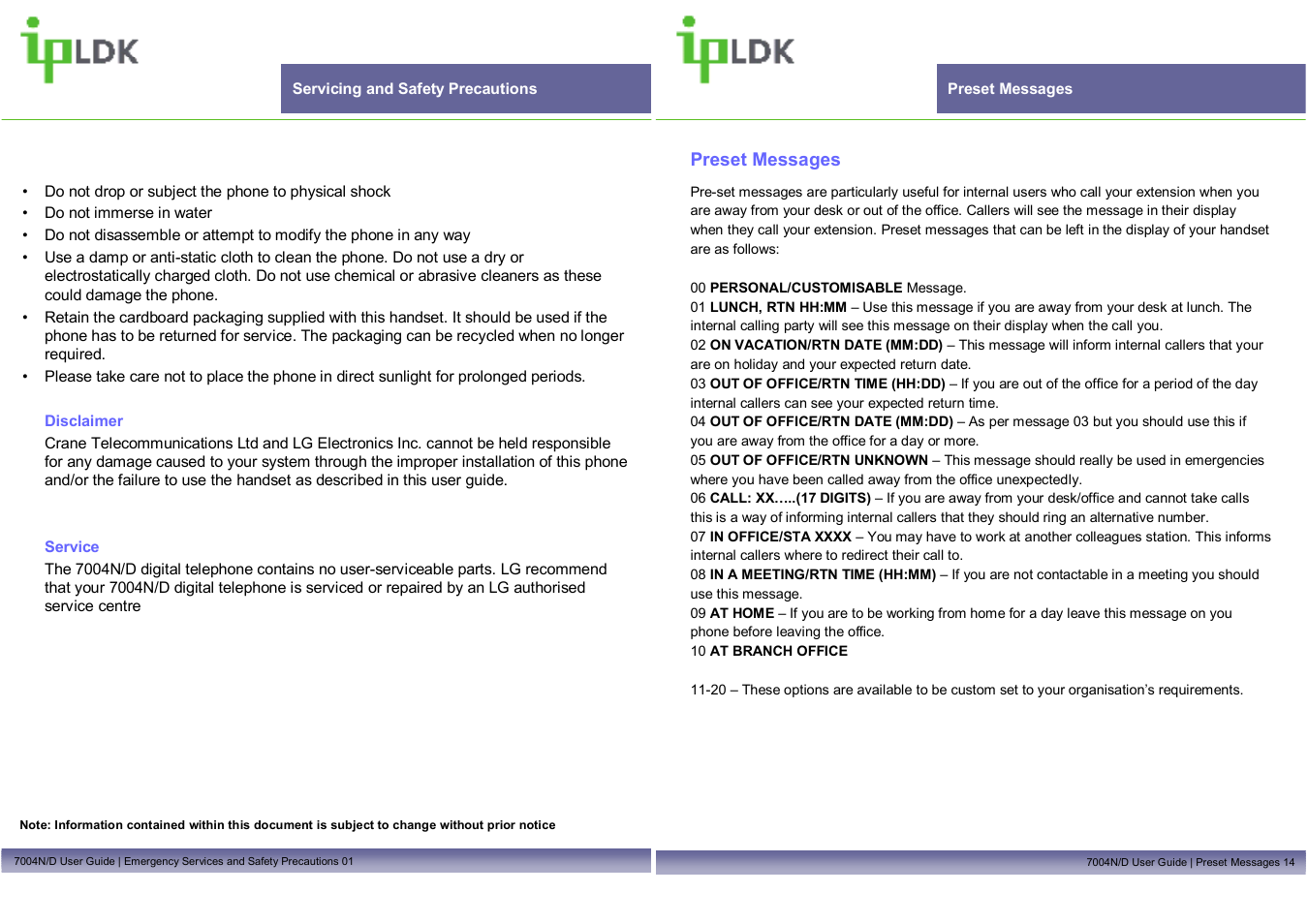 Mitel LDP7004N/D User Manual | Page 2 / 8