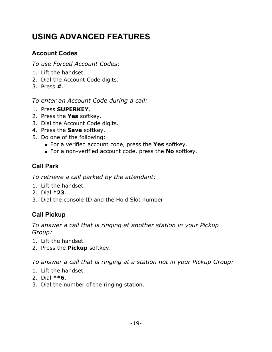 Using advanced features | Mitel M7310N User Manual | Page 23 / 30