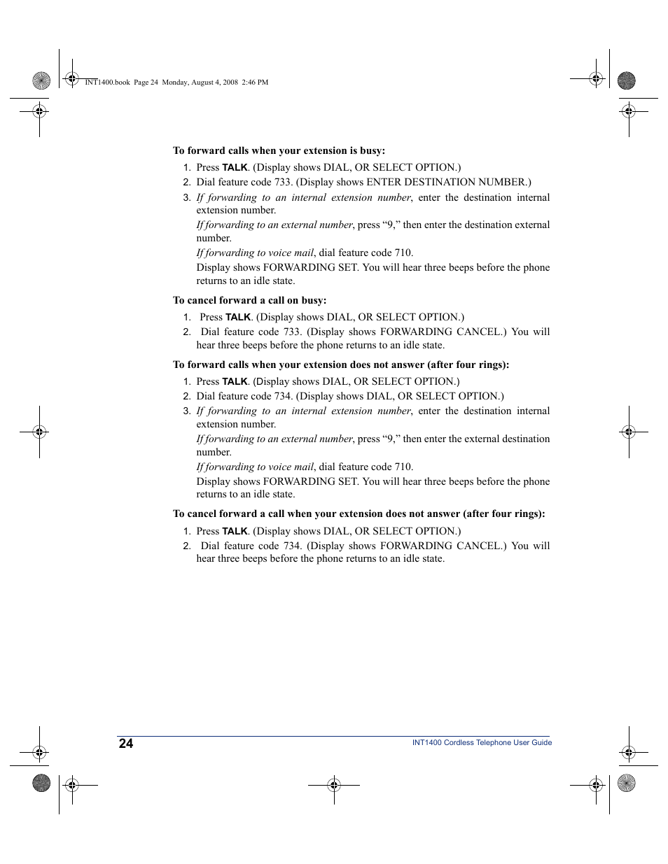 Mitel INT1400 User Manual | Page 35 / 43