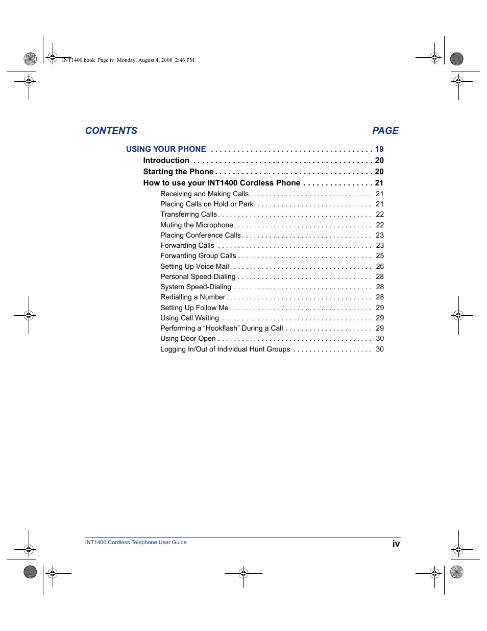 Mitel INT1400 User Manual | Page 5 / 43
