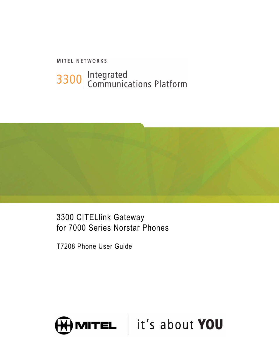 Mitel T7208 User Manual | 25 pages
