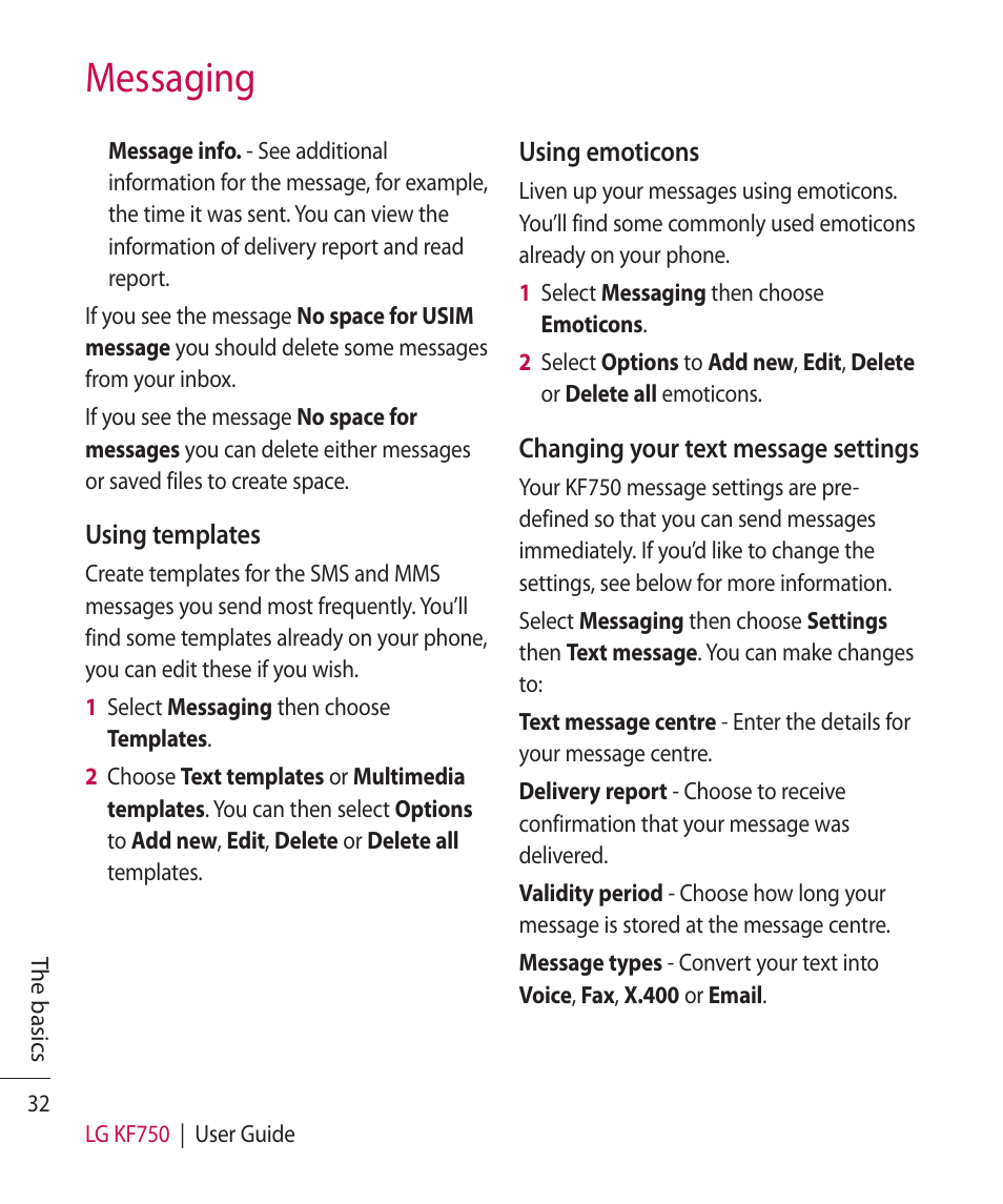 Messaging | Mitel KF750 User Manual | Page 32 / 90