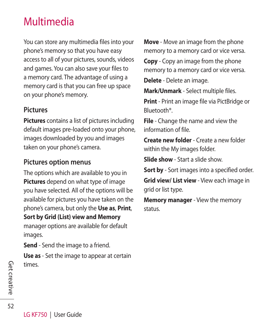 Multimedia | Mitel KF750 User Manual | Page 52 / 90