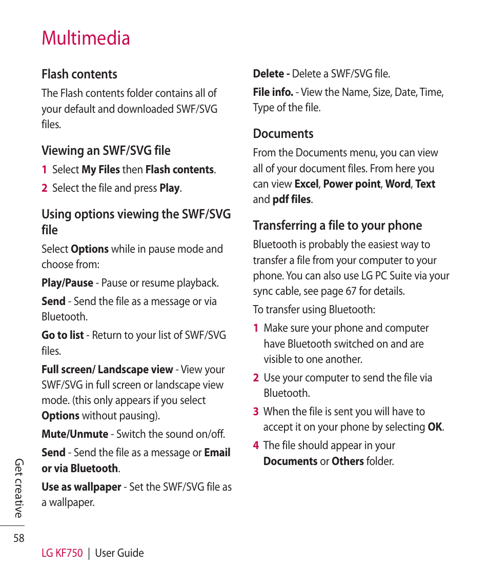 Multimedia | Mitel KF750 User Manual | Page 58 / 90