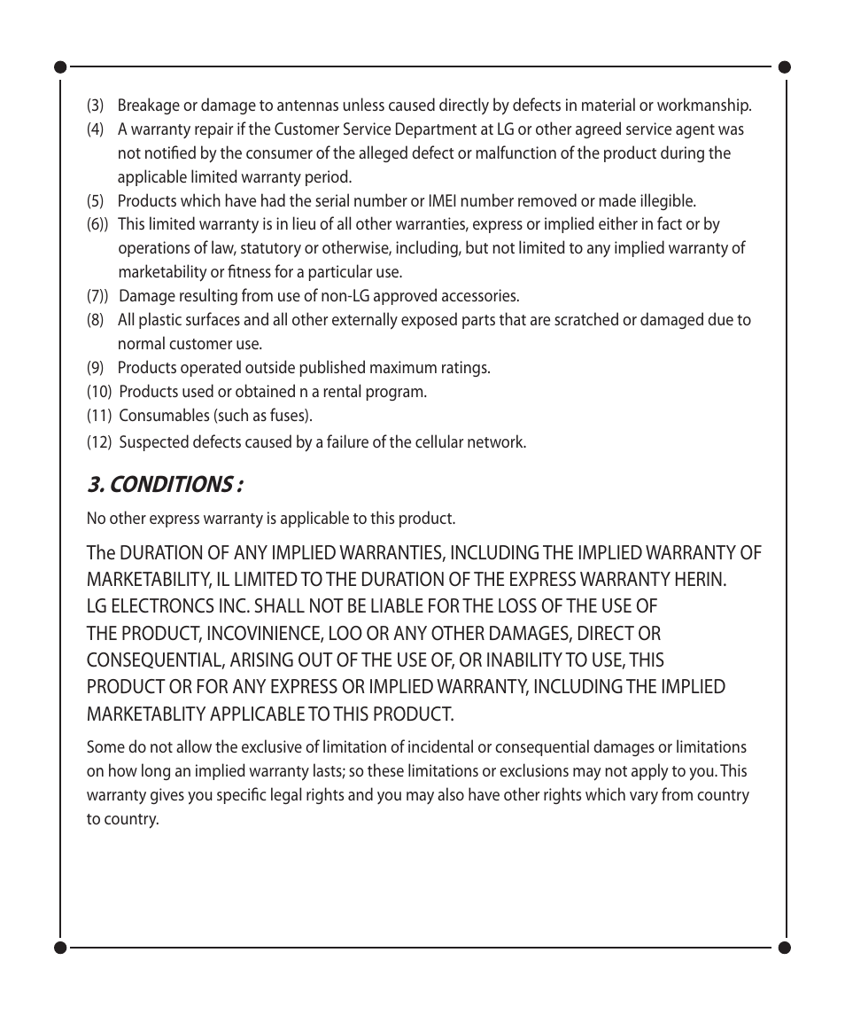 Conditions | Mitel KF750 User Manual | Page 90 / 90