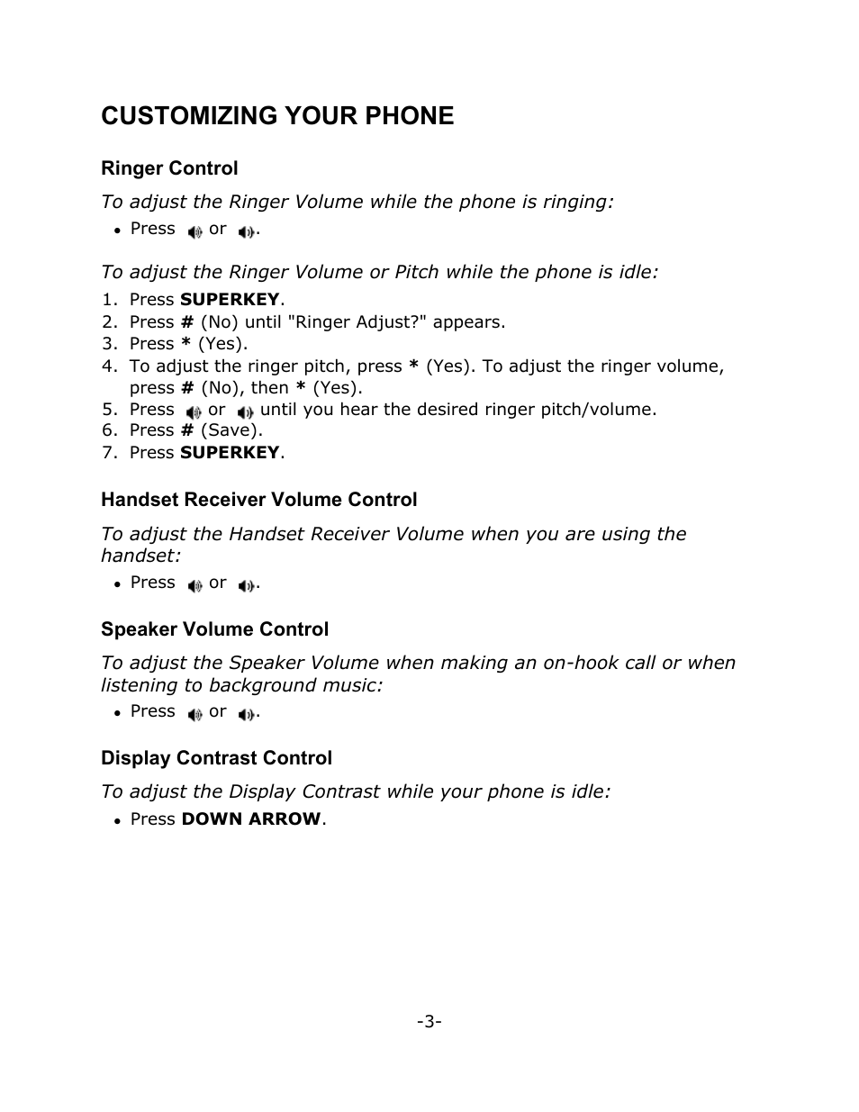 Customizing your phone | Mitel M7100 User Manual | Page 7 / 21