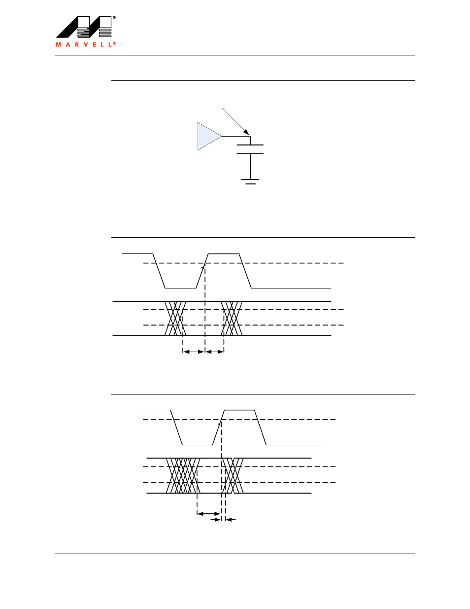 3 smi master mode ac timing diagrams, Figure 18, Mdc master mode test circuit | Figure 19, Smi master mode output ac timing diagram, Figure 20, Smi master mode input ac timing diagram | Marvel Group Integrated Controller 88F6281 User Manual | Page 100 / 140