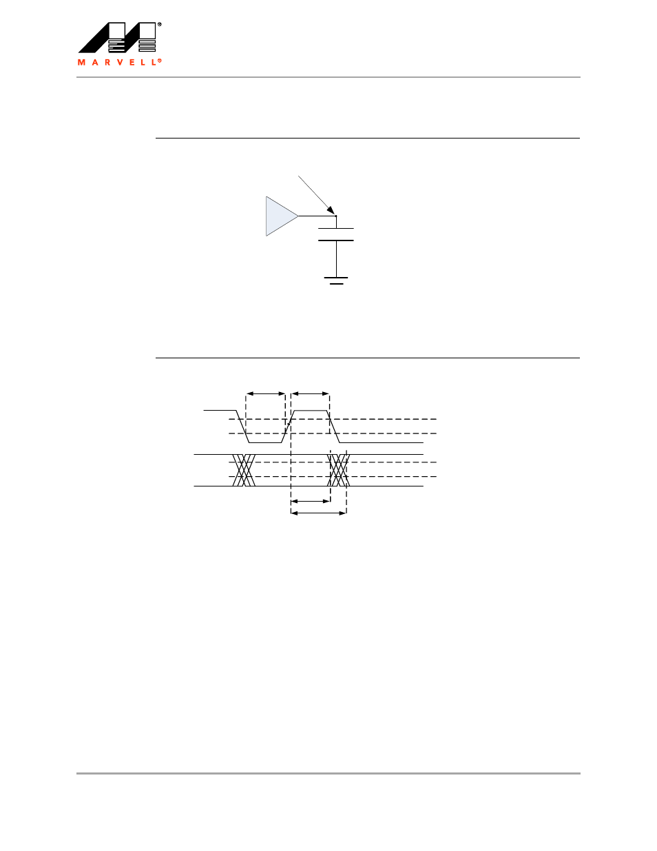 2 transport stream interface test circuit, 3 transport stream interface timing diagrams, Figure 40 | Transport stream interface test circuit, Figure 41 | Marvel Group Integrated Controller 88F6281 User Manual | Page 116 / 140
