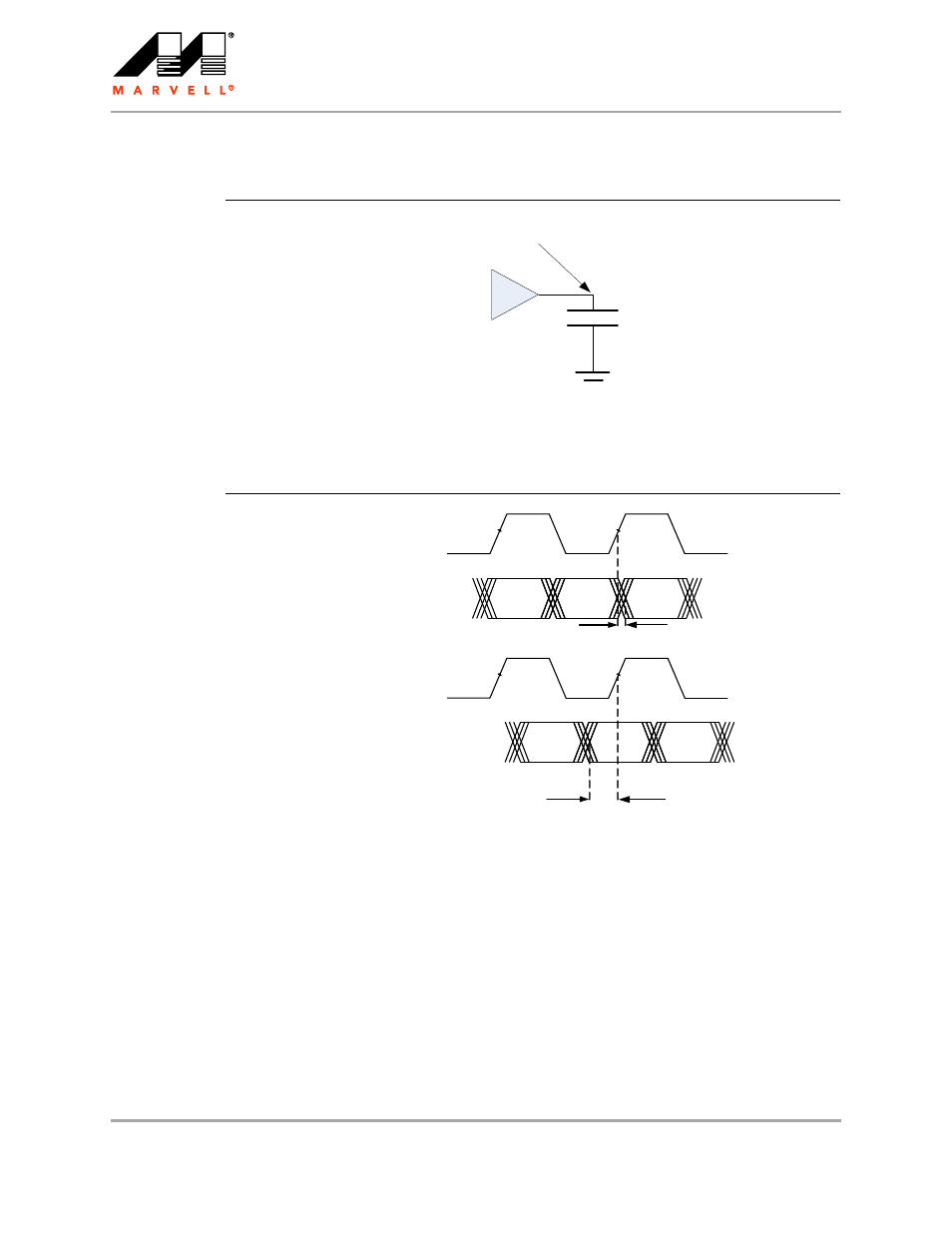 2 rgmii test circuit, 3 rgmii ac timing diagram, Figure 9 | Rgmii test circuit, Figure 10, Rgmii ac timing diagram | Marvel Group Integrated Controller 88F6281 User Manual | Page 94 / 140