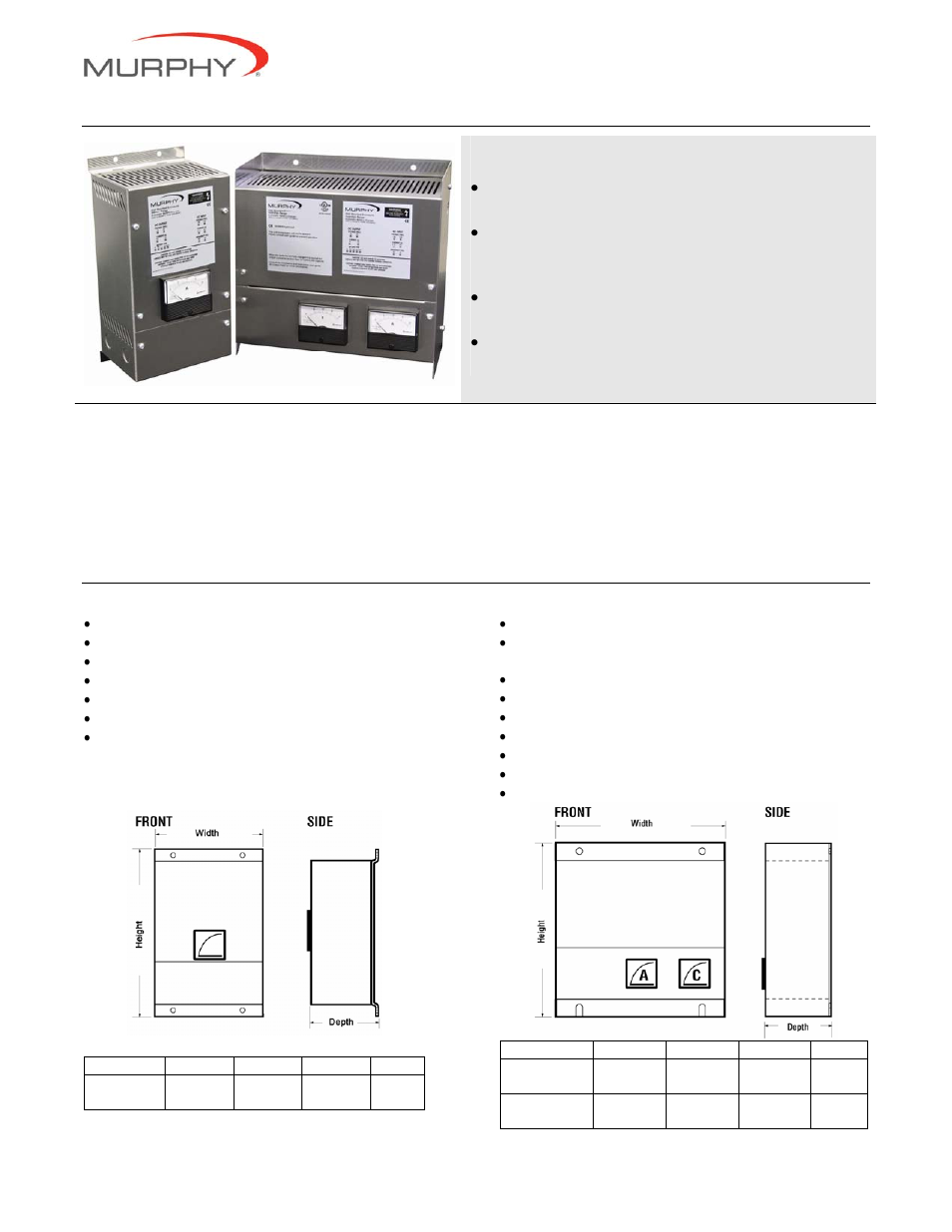 Murphy BCES-12-5 User Manual | 2 pages