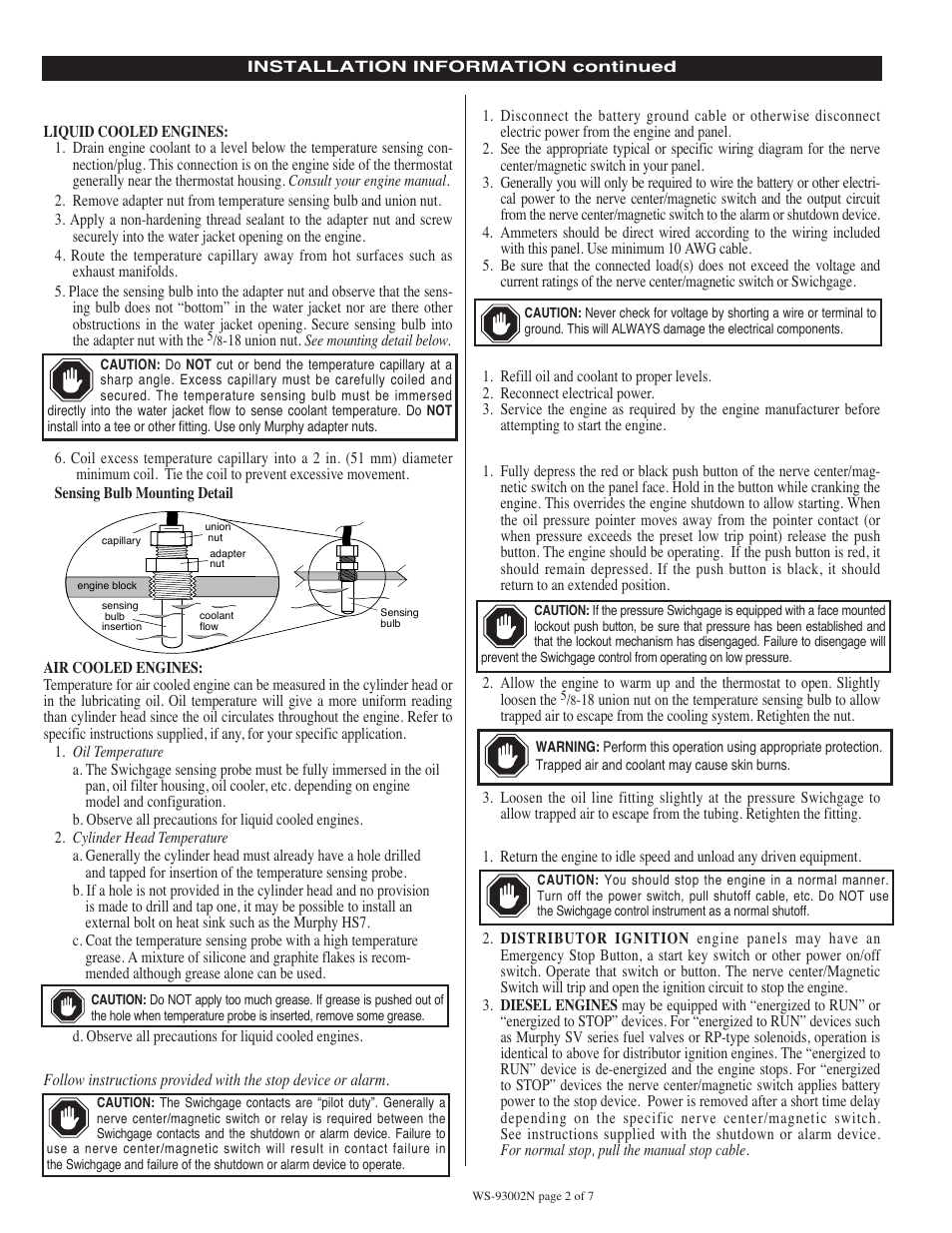 Murphy Engine Panels WD300-LV User Manual | Page 2 / 7