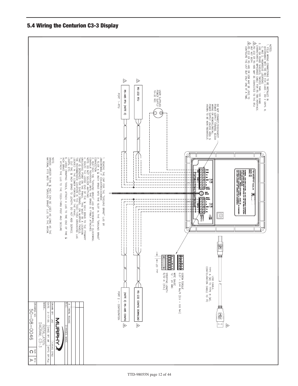 Murphy Centurion Configurable Controller CE-05171N User Manual | Page 12 / 44