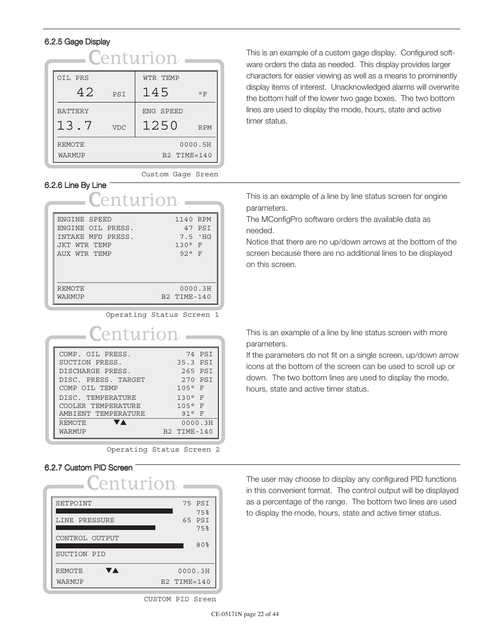 Murphy Centurion Configurable Controller CE-05171N User Manual | Page 22 / 44