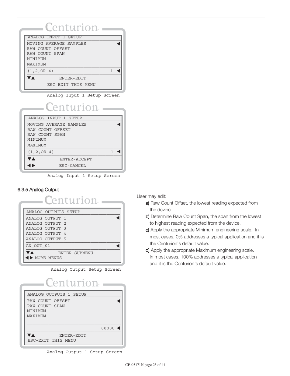 Murphy Centurion Configurable Controller CE-05171N User Manual | Page 25 / 44