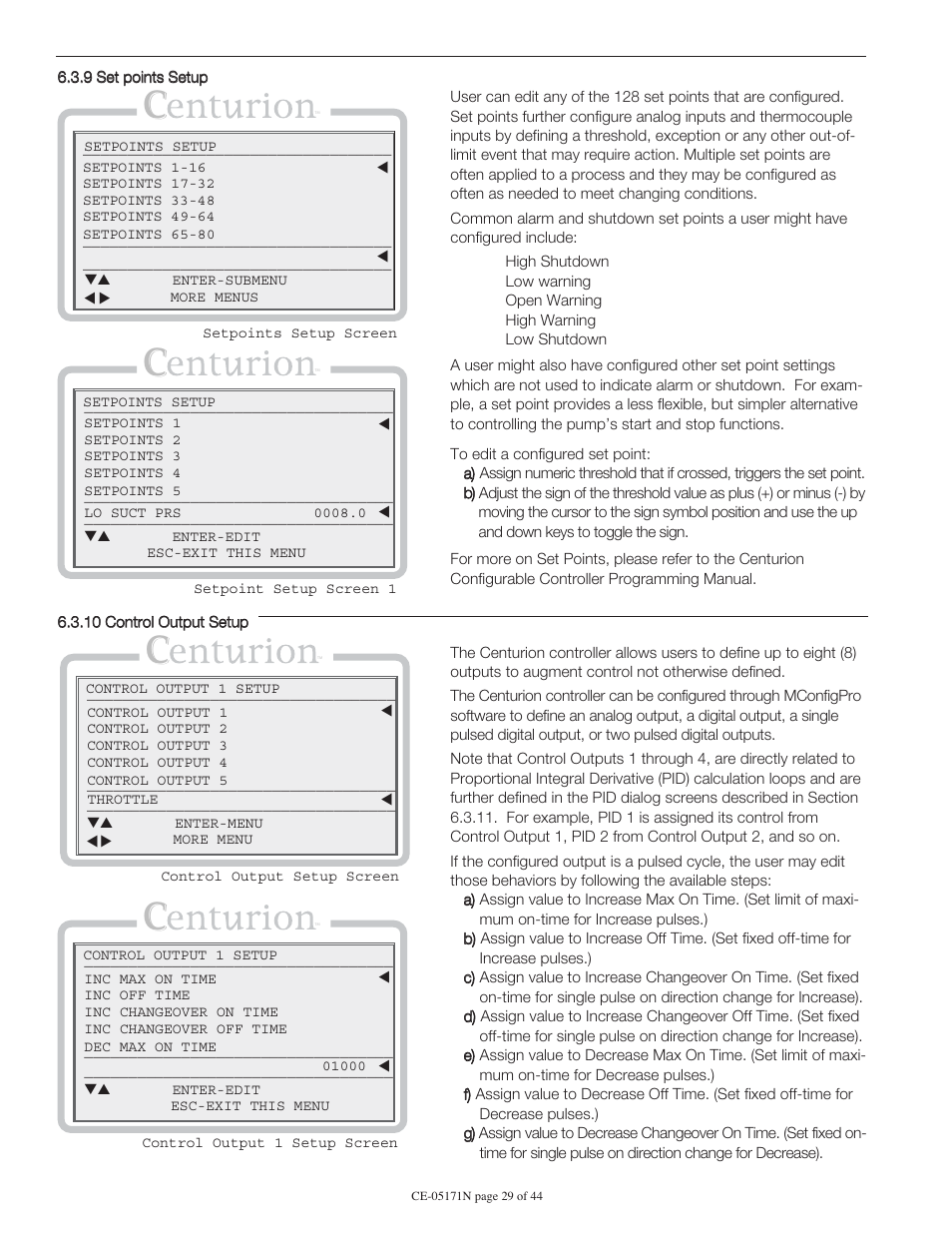 Murphy Centurion Configurable Controller CE-05171N User Manual | Page 29 / 44