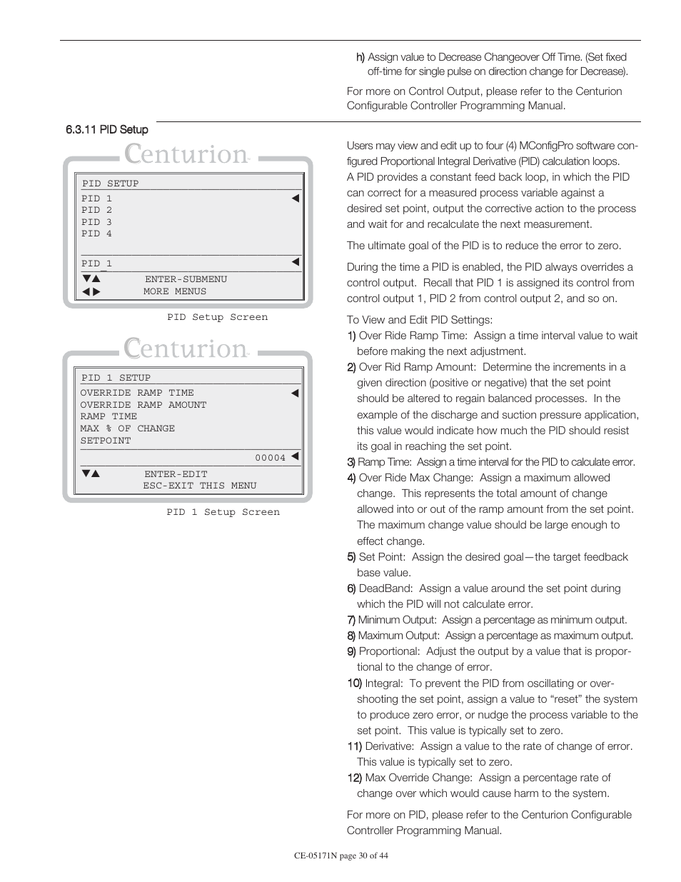 Murphy Centurion Configurable Controller CE-05171N User Manual | Page 30 / 44