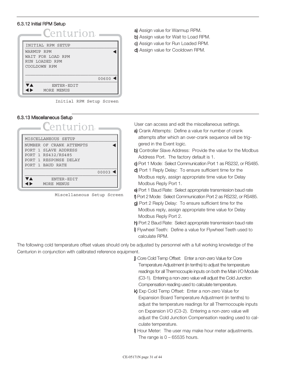 Murphy Centurion Configurable Controller CE-05171N User Manual | Page 31 / 44