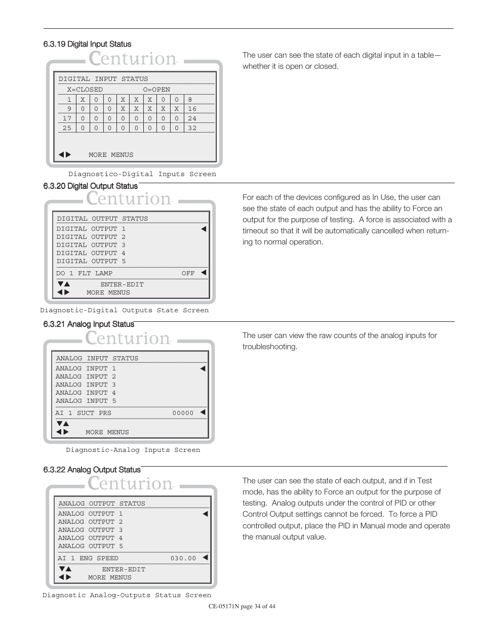 Murphy Centurion Configurable Controller CE-05171N User Manual | Page 34 / 44